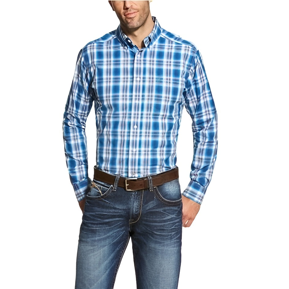 Ariat Men’s Shirt Casual Long Sleeve Pro Performance Button Up weis-western-wear