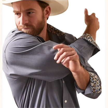 Ariat Men’s Shirt Casual Long Sleeve Wrinkle Free weis-western-wear