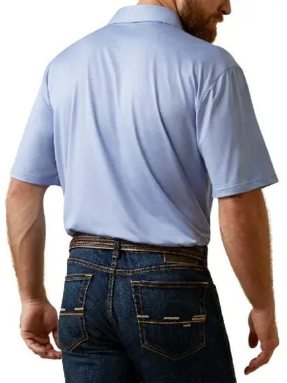 Ariat Men’s Shirt Casual Short Sleeve Polo Charger 2.0 Lavender weis-western-wear