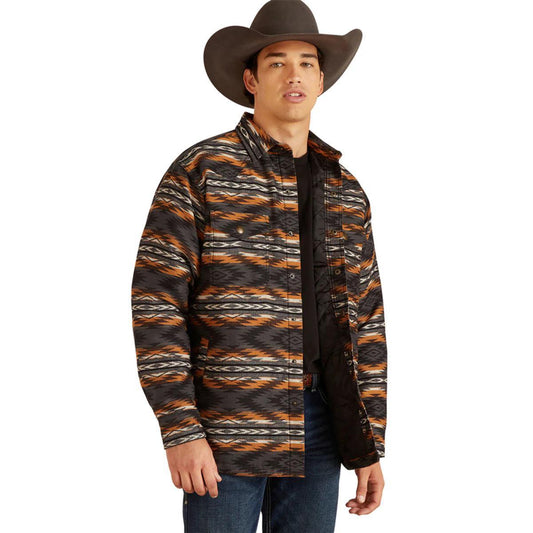 Ariat Men's Shirt Jacket Harcourt Aztec Quilted Lined 10047372