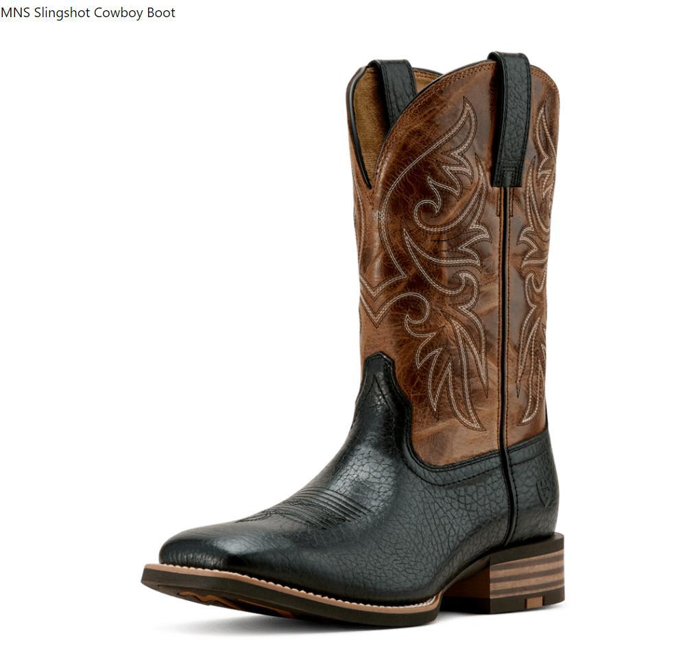 Ariat Men's Slingshot Cowboy Boot in Black Adobe
