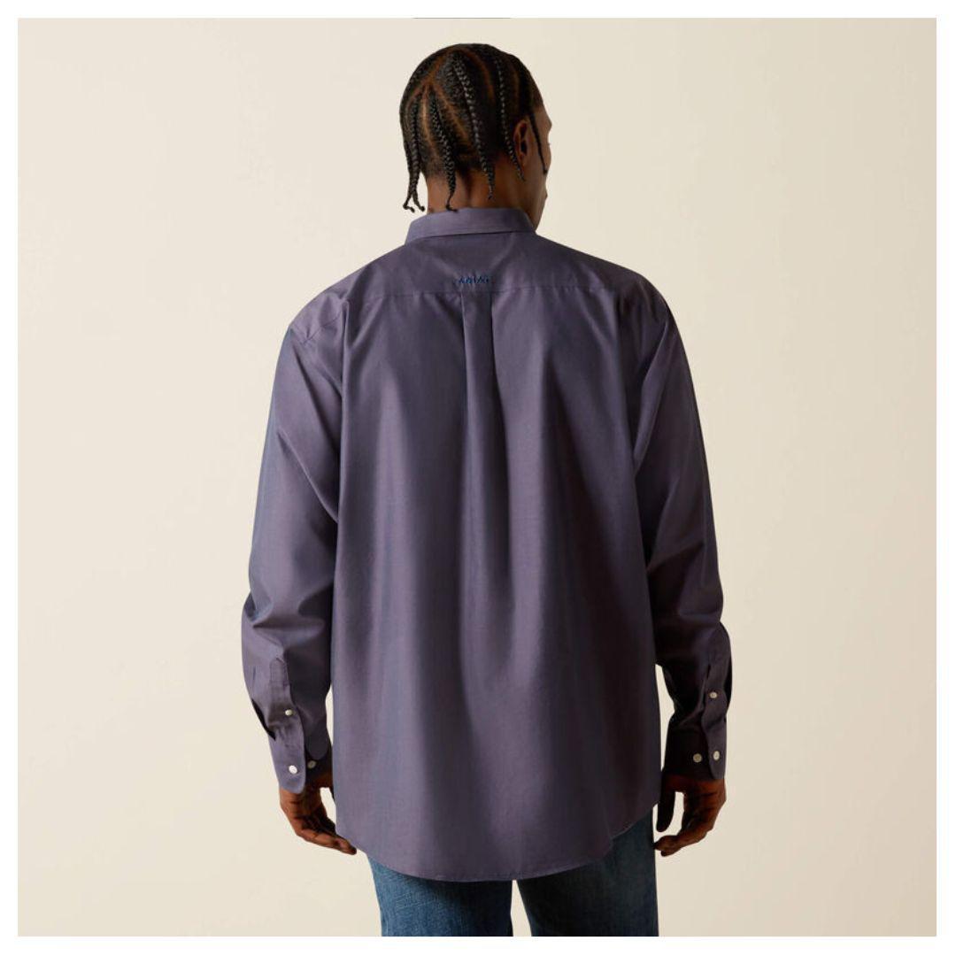 Ariat Men's Wrinkle Free Solid Pinpoint Oxford Classic Long sleeve Fit Shirt weis-western-wear