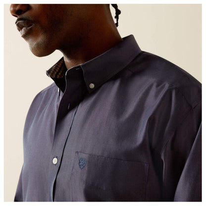 Ariat Men's Wrinkle Free Solid Pinpoint Oxford Classic Long sleeve Fit Shirt weis-western-wear