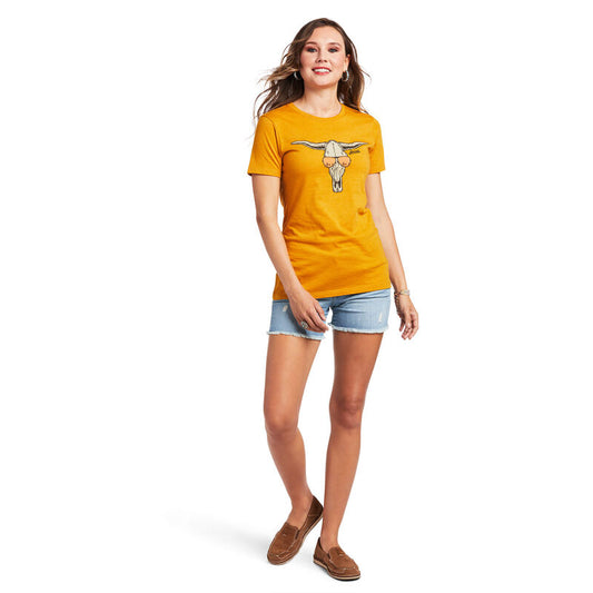 Ariat Women’s Casual T-Shirt Sunglass Skull Graphic weis-western-wear