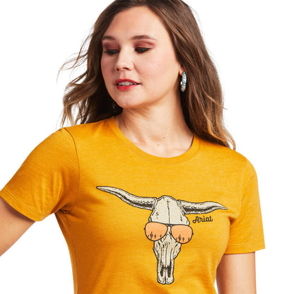 Ariat Women’s Casual T-Shirt Sunglass Skull Graphic weis-western-wear