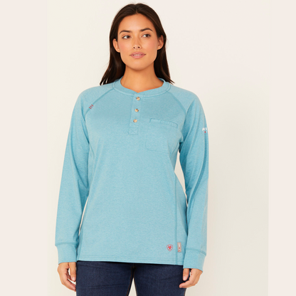 Ariat Women's FR AIR Henley Long Sleeve Top 10048788