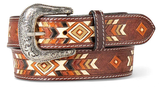Ariat Women's Hand Tooled Painted Belt