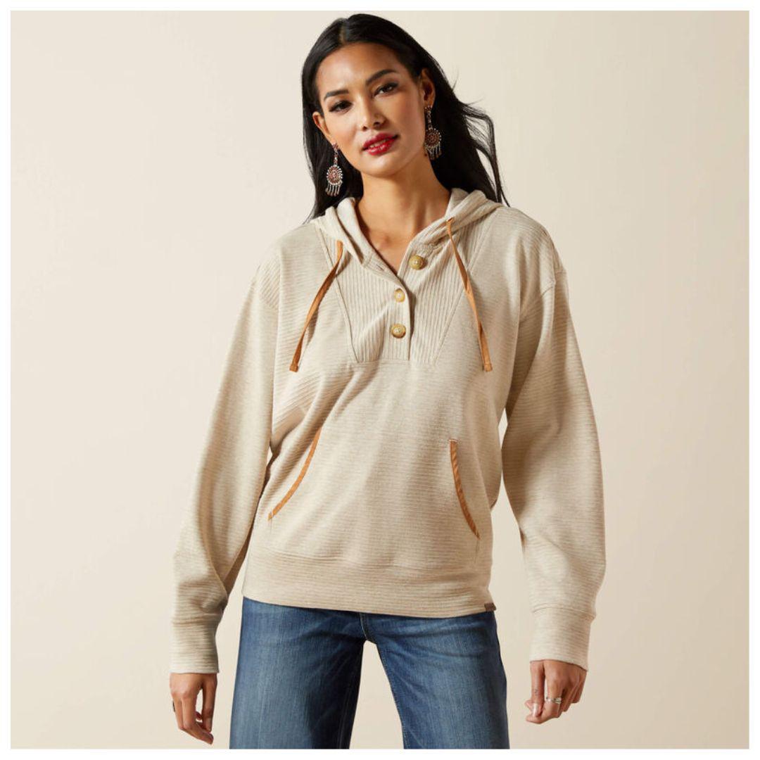 Ariat Women's Ottoman Hoodie - OATMEAL HEATHER weis-western-wear