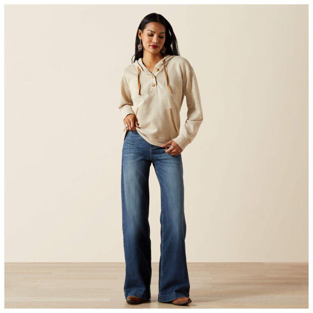 Ariat Women's Ottoman Hoodie - OATMEAL HEATHER weis-western-wear
