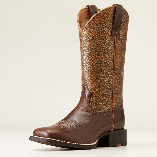 Ariat Women's Round Up Wide Square Toe Western Boot weis-western-wear
