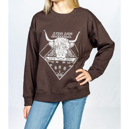 Ariat Women's Taurus Oversized Crew Sweatshirt