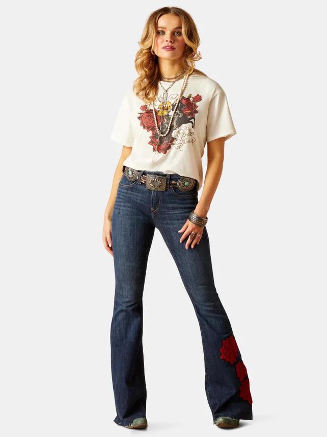 Ariat Women's X Rodeo Quincy Happy Trails Graphic Tee 10048671