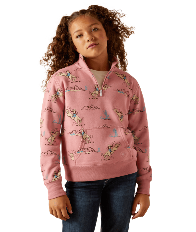 Ariat Youth 1/4 Zip Youth Bronc Sweatshirt weis-western-wear