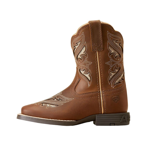 Ariat Children Girl's Round Up Bliss Sassy Brown Western Boot