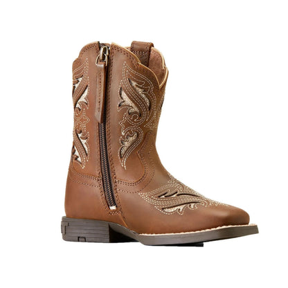 Ariat Children Girl's Round Up Bliss Sassy Brown Western Boot