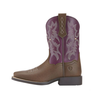 Ariat Girl's Cowgirl Boot 8" Tombstone Wide Square Toe