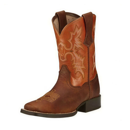 Ariat Kid’s Cowboy Boots 8" Tombstone Wide Square Toe -Clearance