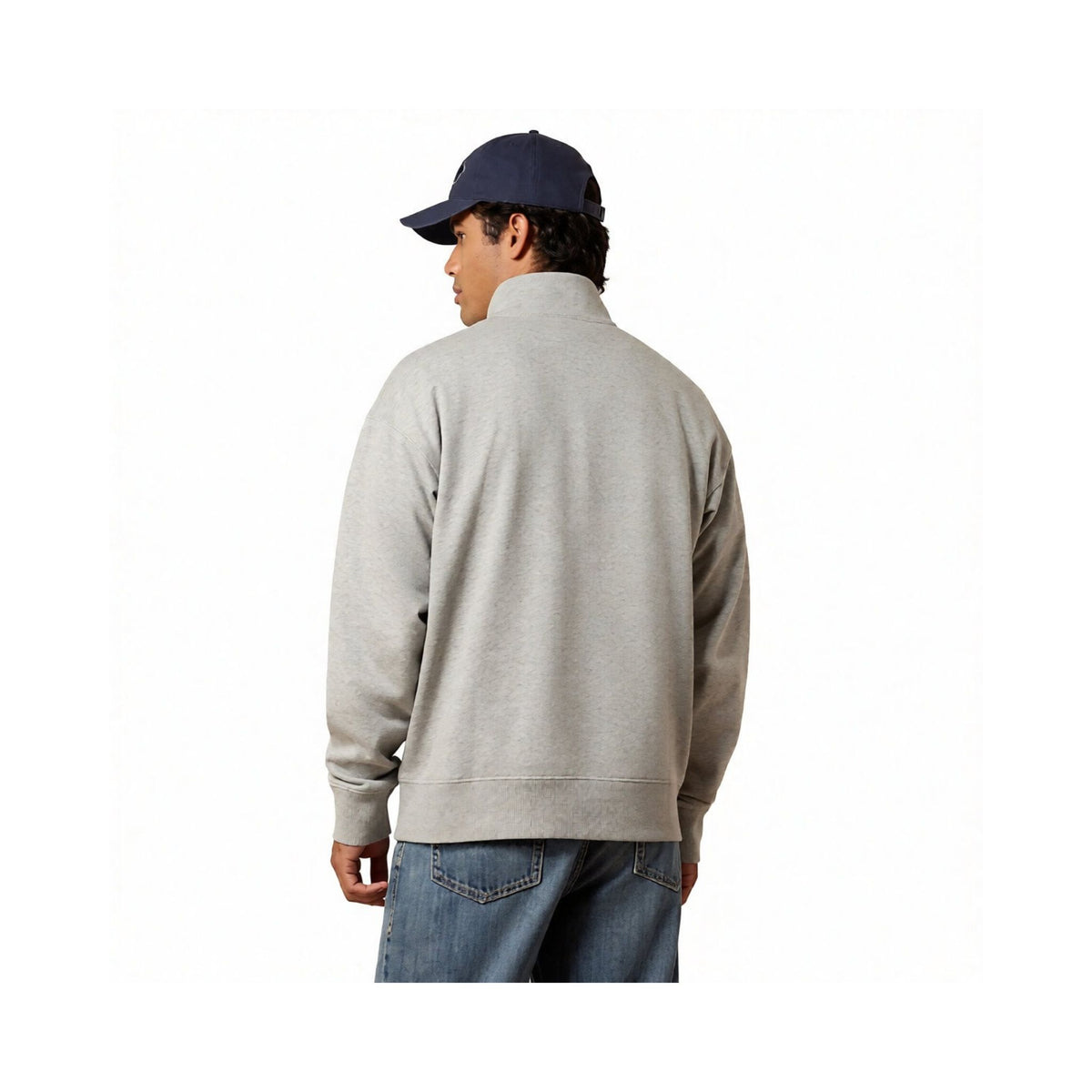 Ariat Men's 1/4 Zip Sweatshirt In Heather Grey