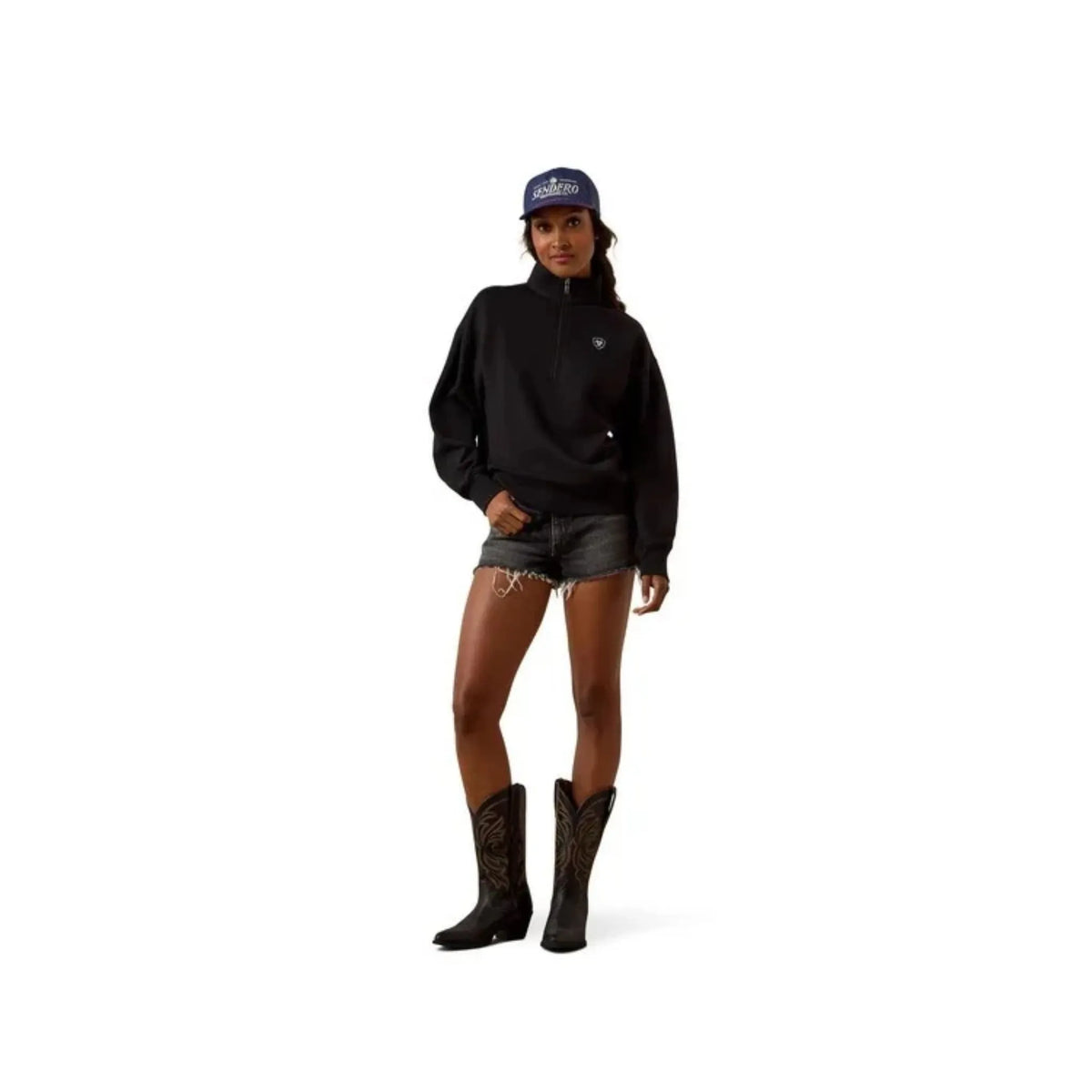 Ariat Women's 1/2 Zip Sweatshirt In Black