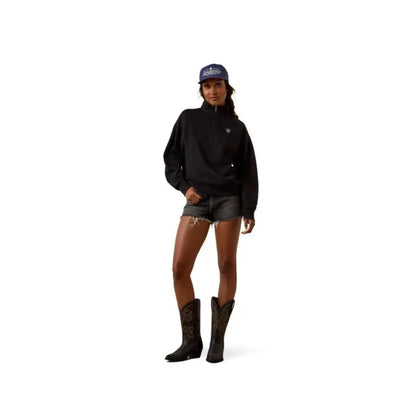 Ariat Women's 1/2 Zip Sweatshirt In Black