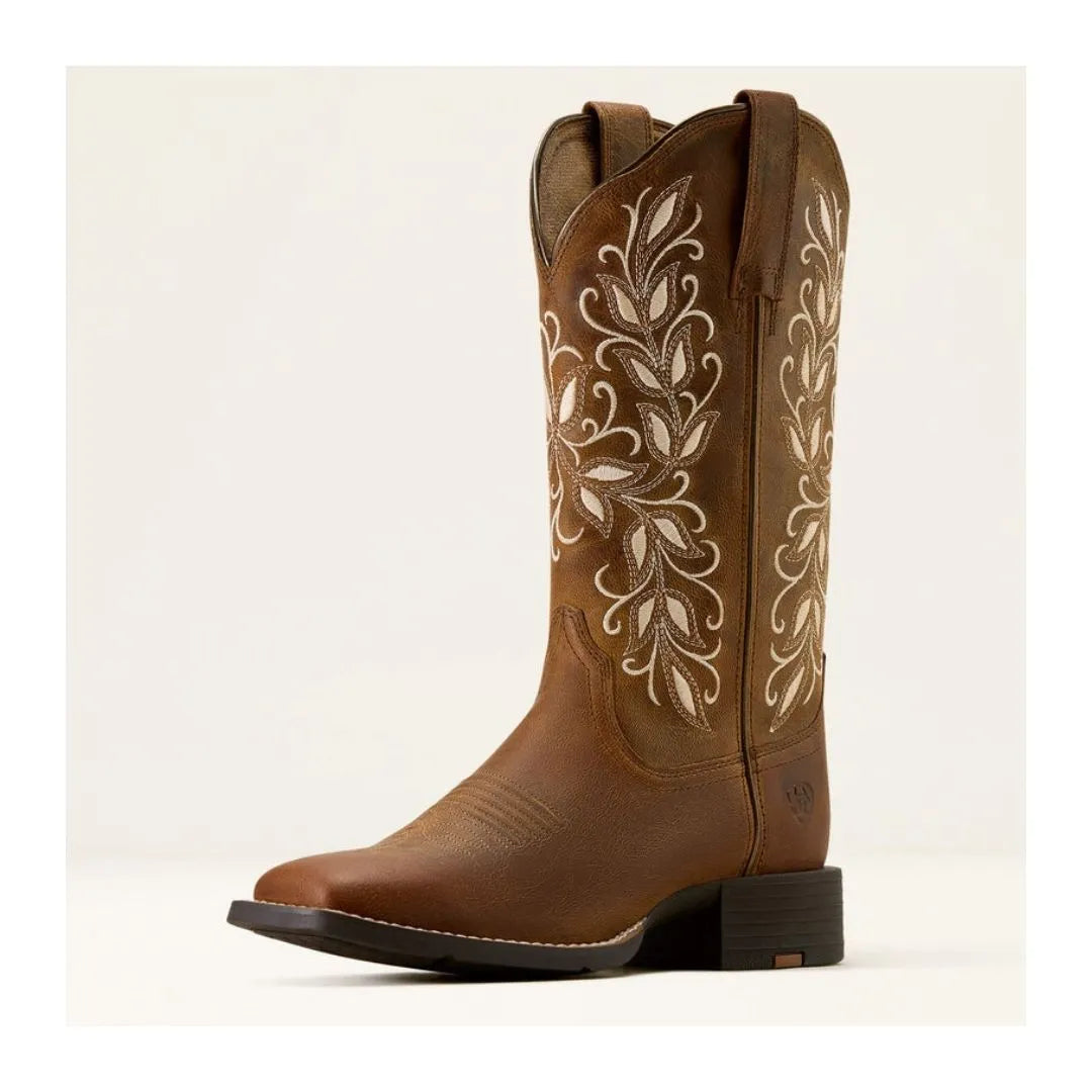 Ariat Women's Round Up Holly Wide Square Toe Boot weis-western-wear