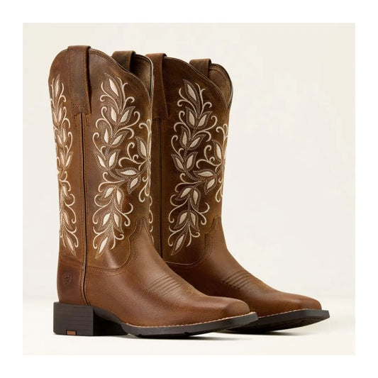 Ariat Women's Round Up Holly Wide Square Toe Boot weis-western-wear