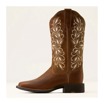 Ariat Women's Round Up Holly Wide Square Toe Boot weis-western-wear
