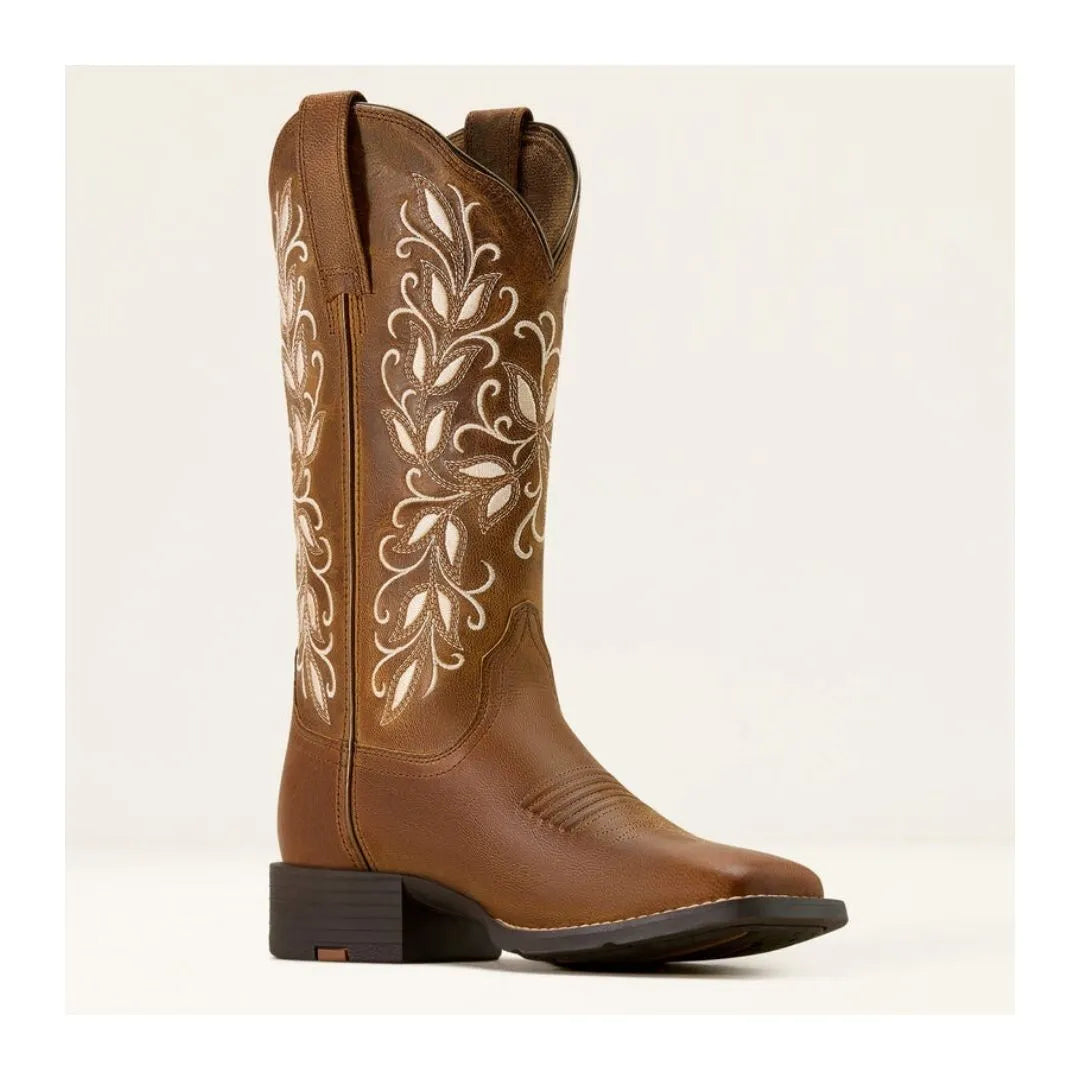 Ariat Women's Round Up Holly Wide Square Toe Boot weis-western-wear