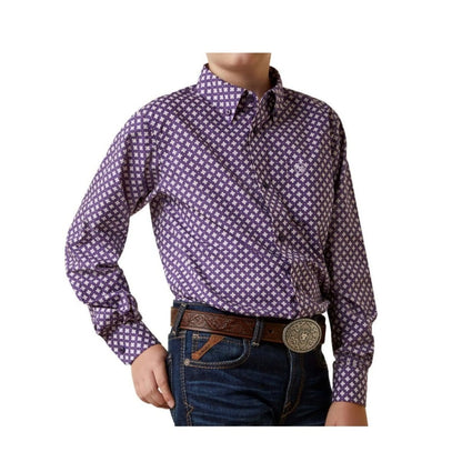 Ariat Boy’s Shirt Casual Classic Fit Long Sleeve Button Down