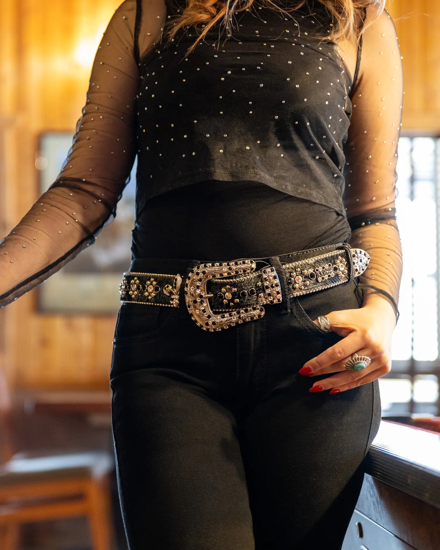 B.B. Simon Women's Cowhide Belt  - CLEARANCE