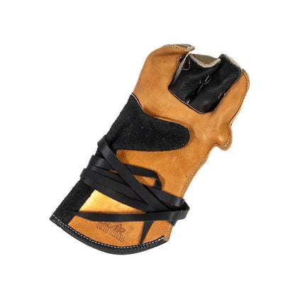 B Bar B Left-Hand Double Wedge Bareback Riding Glove – Palm Piece Installed