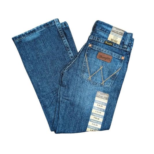Wrangler Boys Retro Relaxed Straight Blue Jeans weis-western-wear