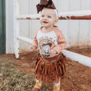 Shea Baby Girl's Brown Fringe Skirt weis-western-wear