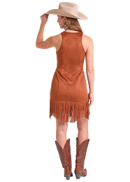 Rock & Roll Women's Microsuede V-Neck Dress