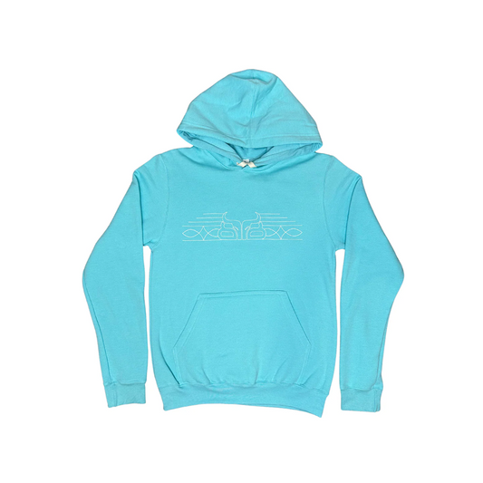 Baredown Bootstitch Aqua Hoodie weis-western-wear