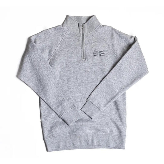 Baredown Brand Men’s Pullover Small Logo 1/4 Zip Heather Grey