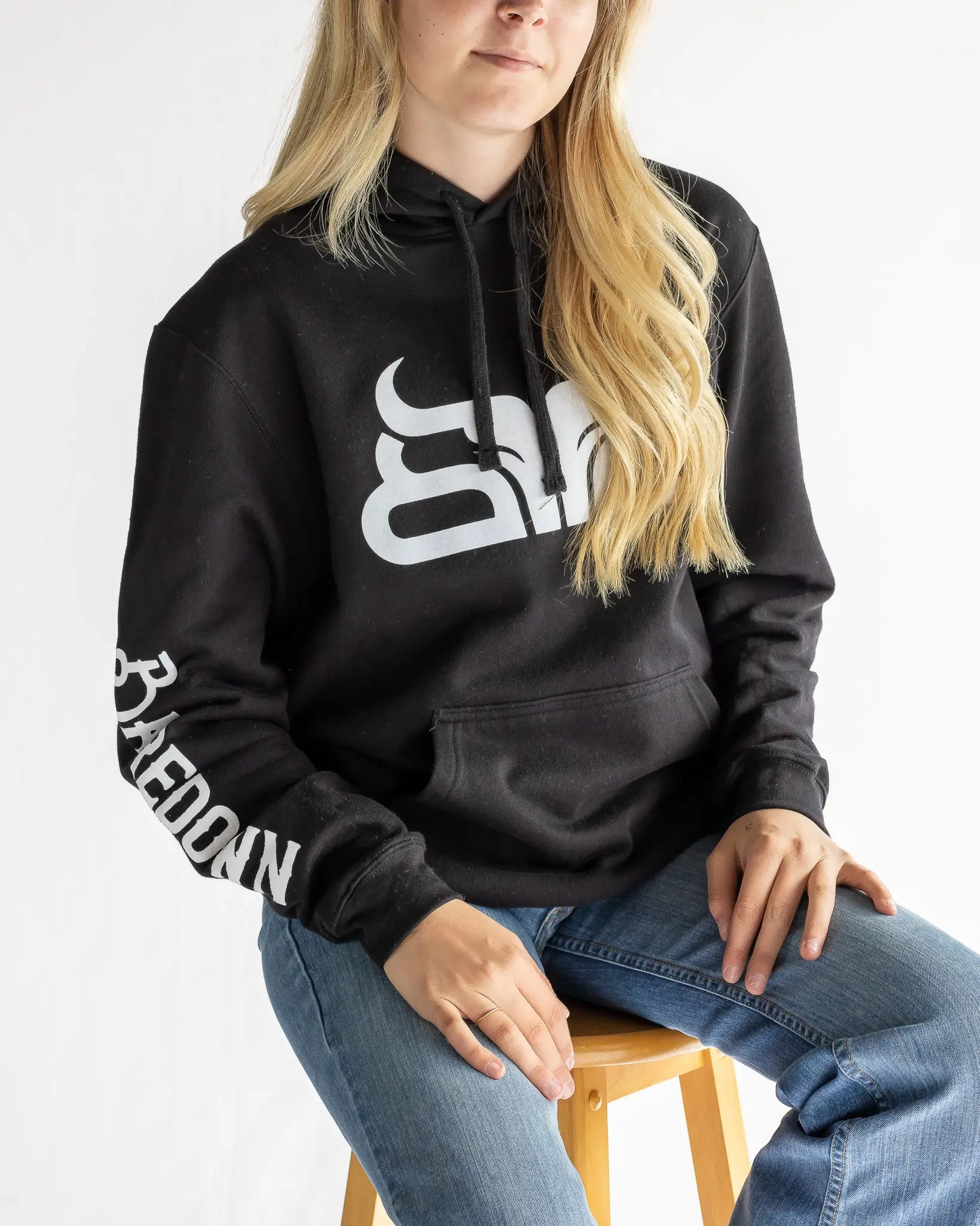 Baredown Brand Hoodie Cotton/Poly Black