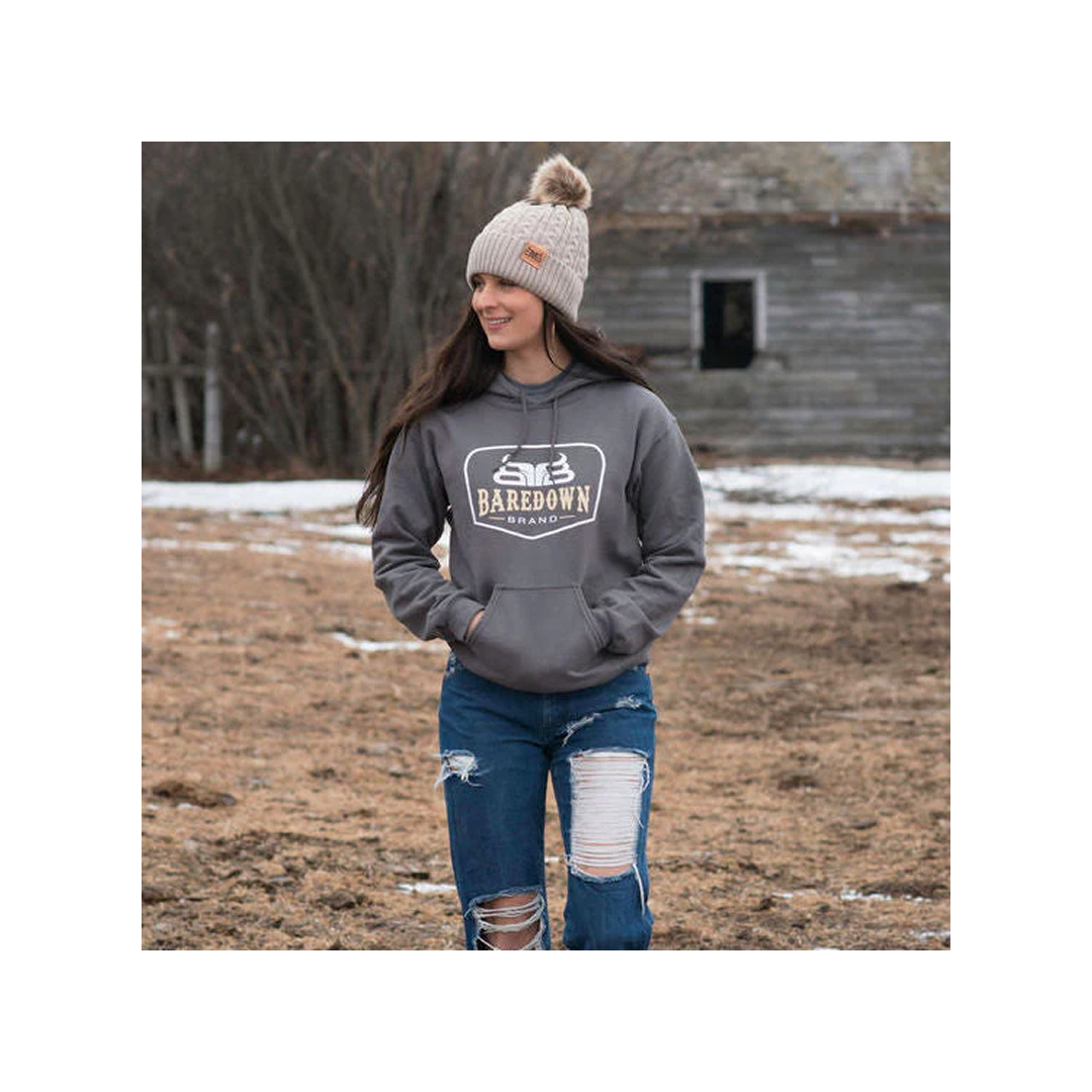 Baredown Brand Unisex Hoodie Cotton/Poly Charcoal