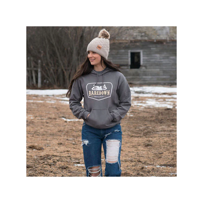 Baredown Brand Unisex Hoodie Cotton/Poly Charcoal