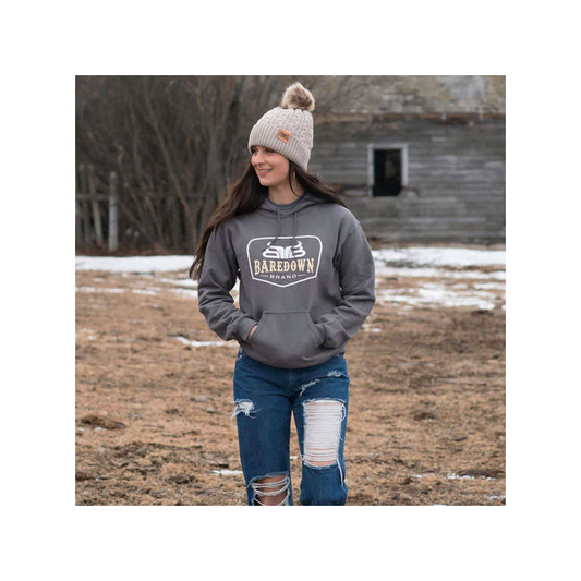 Baredown Brand Unisex Hoodie Cotton/Poly Charcoal