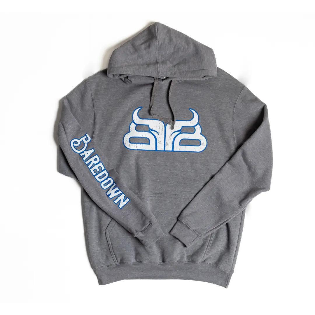 Baredown Brand Unisex Hoodie Cotton/Poly Grey