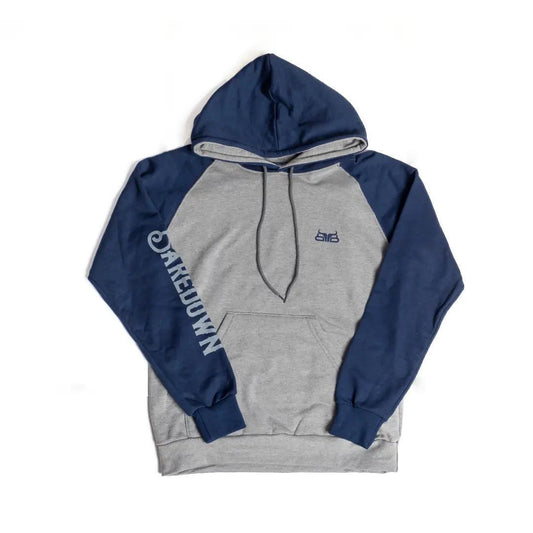 Baredown Brand Unisex Hoodie Pullover Two-Tone Navy/Grey