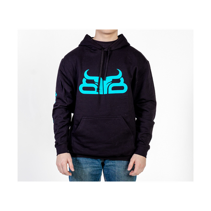 Baredown Brand Hoodie Cow Poke Teal Logo