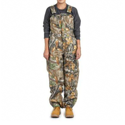 Berne Women's Hunting Bib Camo Heavyweight Cotton Insulated GWB515