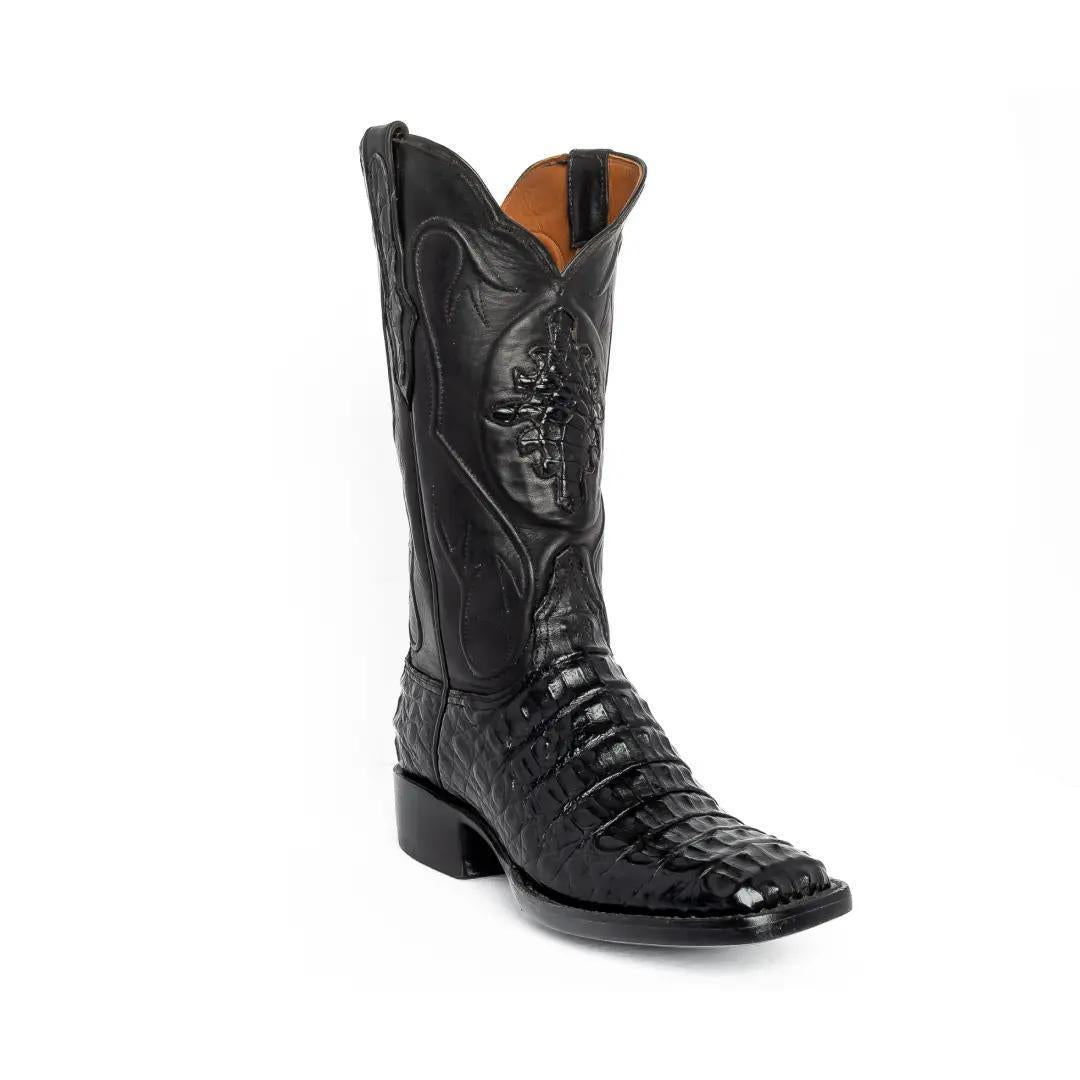 Black Jack Women's 13" Cowboy Boots Exotic Caiman Black 70396