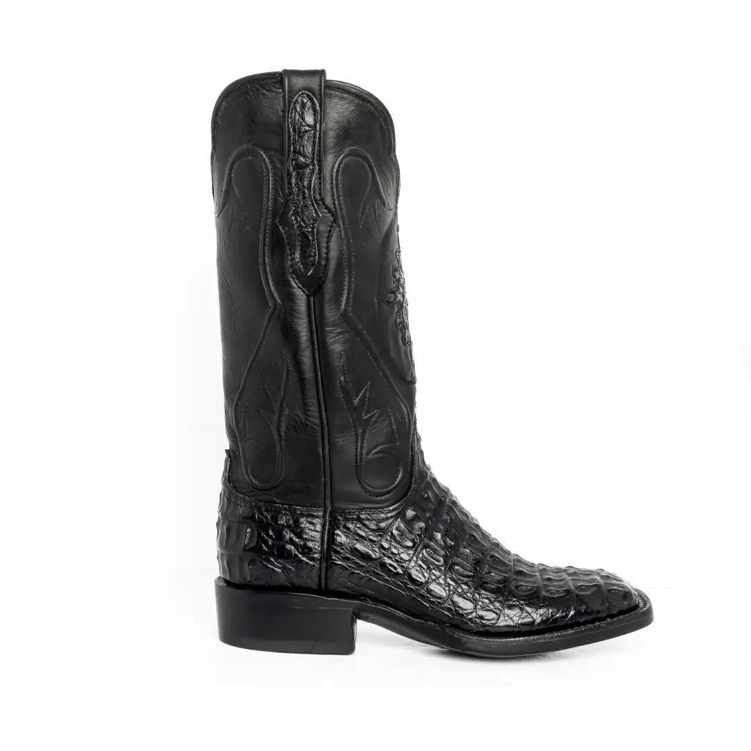 Black Jack Women's 13" Cowboy Boots Exotic Caiman Black 70396