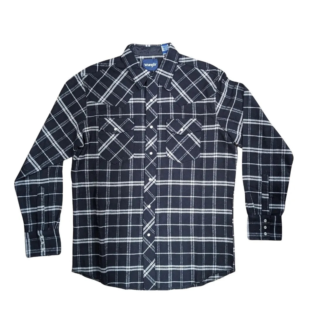Wrangler Men's Heavyweight Flannel Plaid Shirt - Assorted weis-western-wear