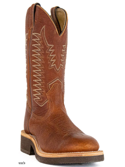 Boulet Women's Cowgirl Boots 11" Bison Roper Heel Wide U Toe Crepe Sole - Clearance