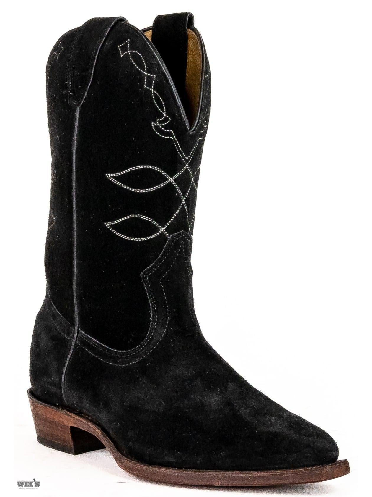 Boulet Women's Western Boots 12" Suede J Toe Semi Walking Heel - Clearance