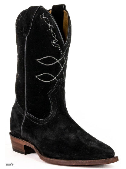 Boulet Women's Western Boots 12" Suede J Toe Semi Walking Heel - Clearance